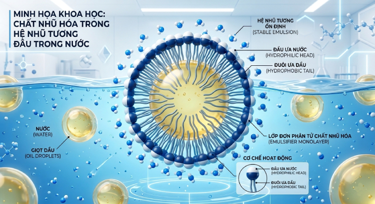 Chất nhũ hóa là gì? Ứng dụng trong thực phẩm và mỹ phẩm